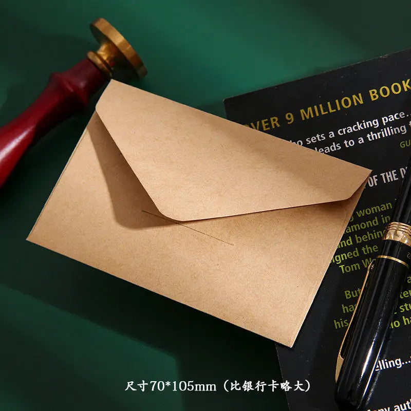 20pcs/lot Black White Kraft Paper Envelopes Vintage European Style Envelope for Business Card Invitation Back To School