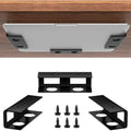 Under Desk Laptop Mount Metal Under Desk Shelf Holder for Laptop for Mac Mini Macbook Keyboard with Anti-Scratch Silicone