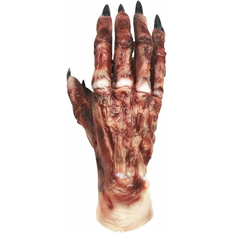 Mummy Hand Latex Gloves for Halloween Easter Costume Lifelike Zombie Prop for Adults Children Party Favor Spooky Dress-Up