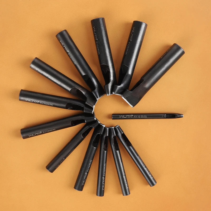 WUTA Basic Series 1pc Leather Belt Hole Puncher Oblong Hollow Punch Oval Flat Punches DIY Craft Tools for Strap Watch Band Bags