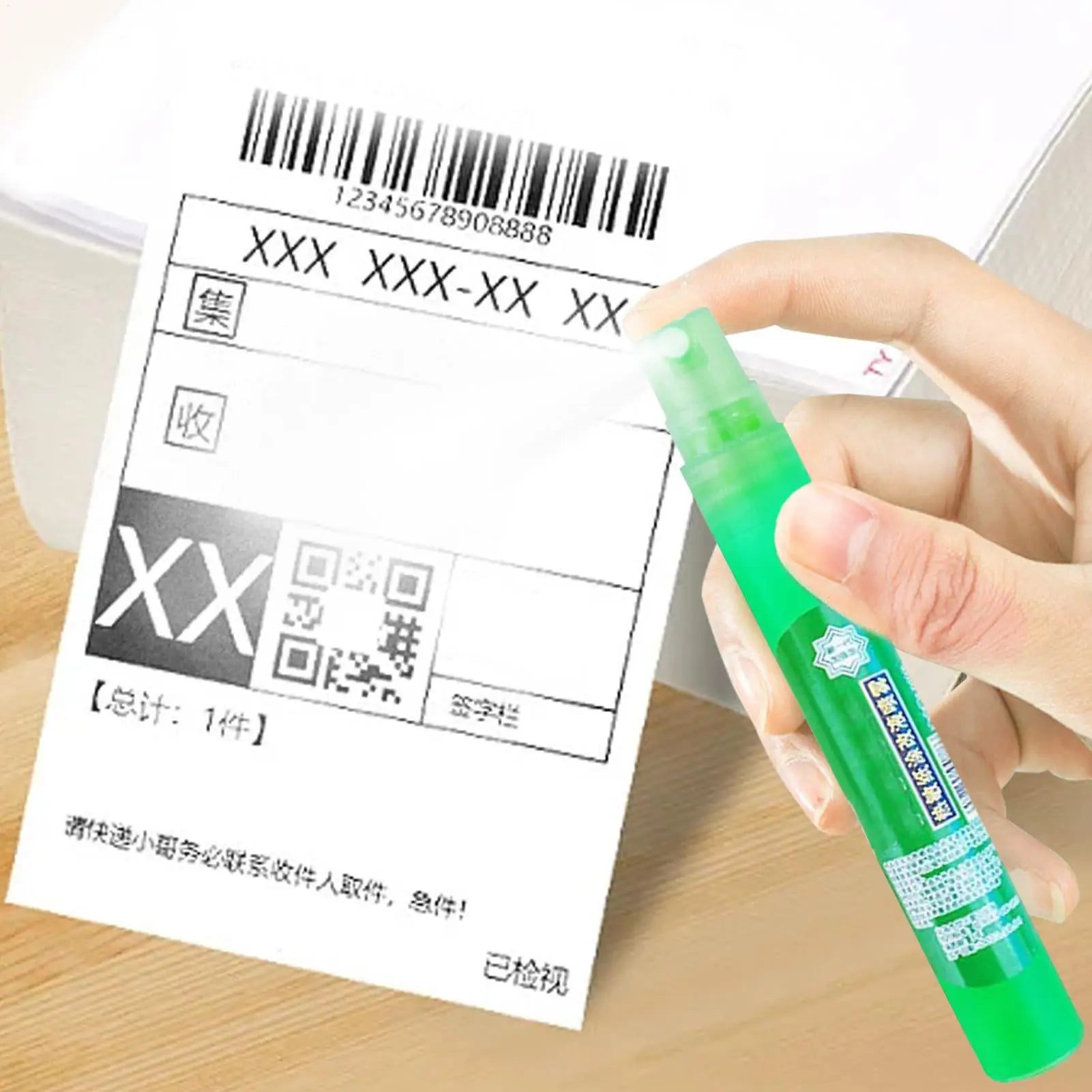 Quick-drying Thermal Paper Correction Fluid Confidentiality Stamp Spray for Document Labels Package Shipping Address