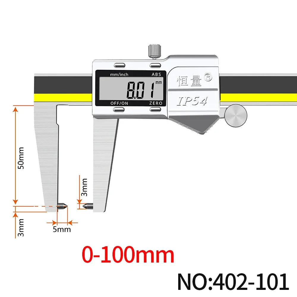 Premium External Groove Tip Digital Caliper Brake Disc Wear Measurement Tool Brake Pad Thickness Measurement Vernier Caliper