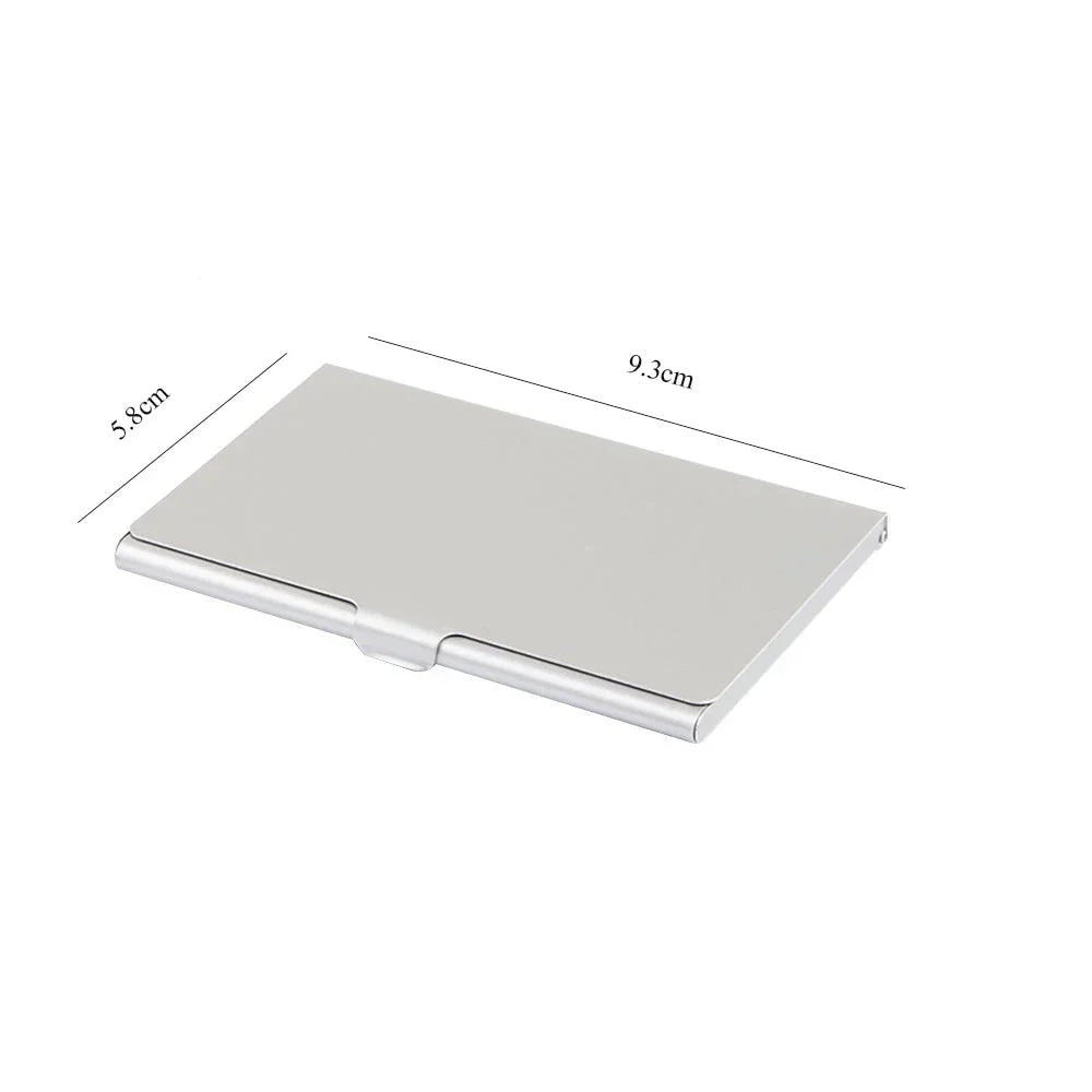 2022 New Waterproof Stainless Steel Business ID Credit Card Holder Luxury Silver Aluminium Case Cover Unisex Card Wallet