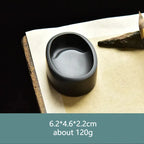 Small Portable Ink stone Chinese Style Calligraphy Regular Script Ink Stone Students Brush Writing Raw Stone She Inkstone