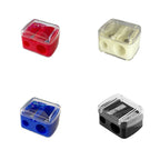 1/4 Pcs Dual Holes Eyeliner Sharpener, Compact Makeup Pencil Sharpeners, Makeup Pencil Sharpener for Eyeliner Lip Liner Pencils