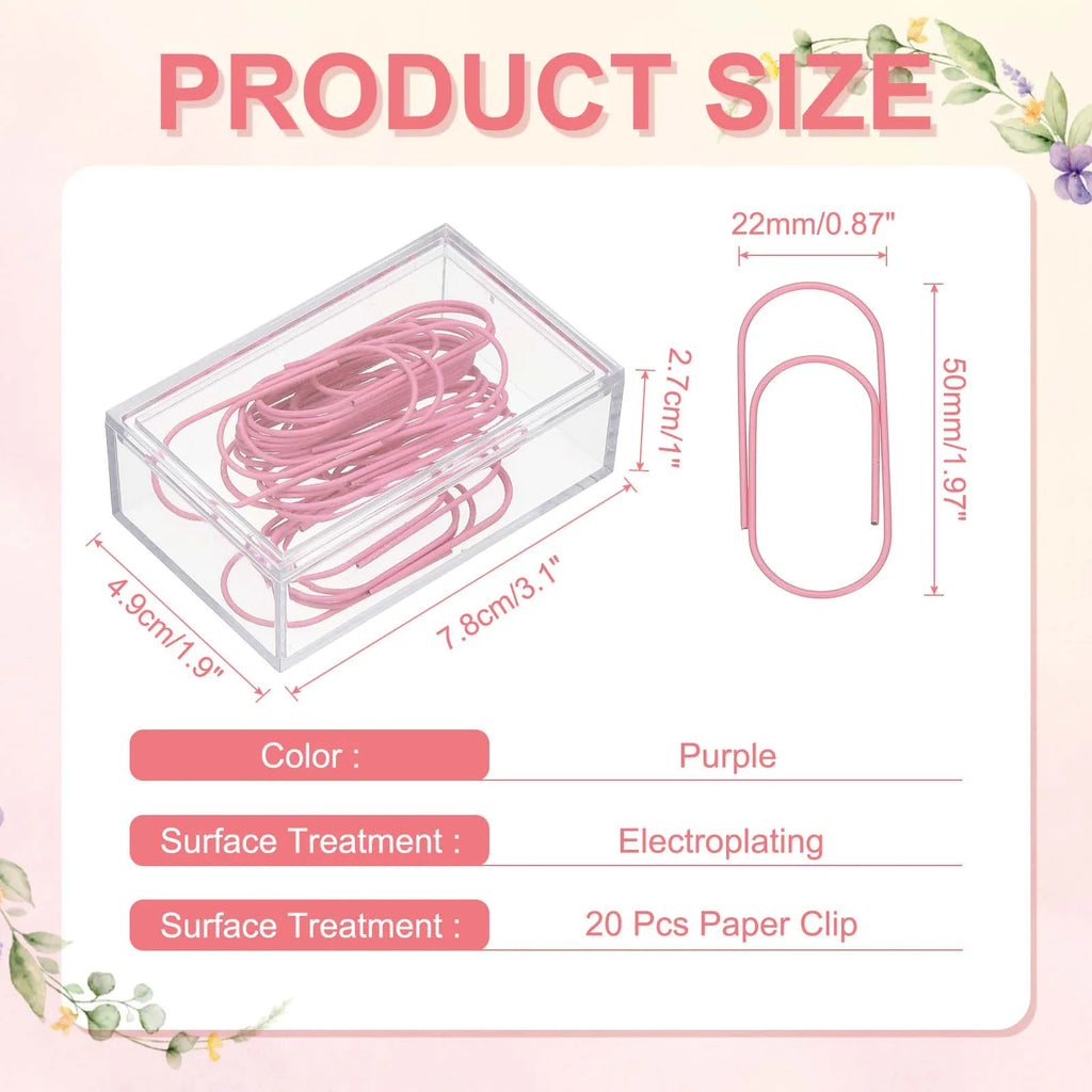 20/50/100Pcs Paper Clip 2inch Non-Skid Metal Paper Clamp Clips Large for Office Supplies Craft Scrapbook Document Note Sorting
