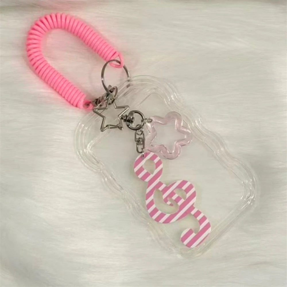Kpop Photocard Holder Photo Display Holder With Star Keychain Idol Picture Protector Sleeves Credit ID Cards Protective Case