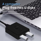 USB 3.0 KVM Switch USB Hub 1x2/2x1 Switcher USB3.0 Switch Shared Controller Splitter for Laptop Computer Printer Keyboard Mouse