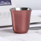 Double Wall Insulated Stainless Steel Espresso Cup Capsule Coffee Mug Metal Drinking Demitasse Cup For Home Indoor or Outdoor