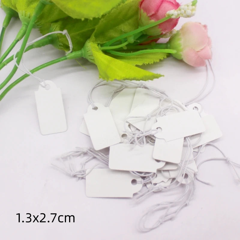 100 pieces of large-sized jewelry price tags, paper price tags, price tags, gold and silver border price tags