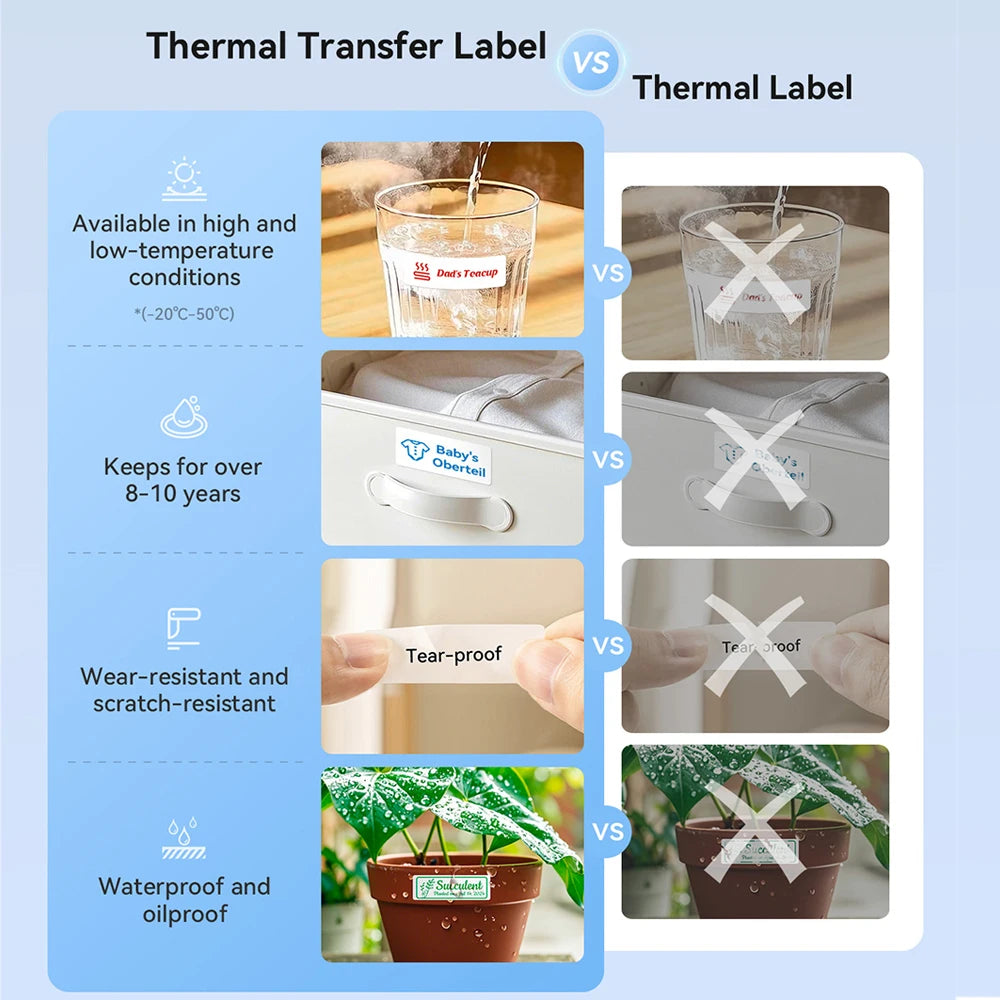 Niimbot N1/B18 Thermal Transfer Label Sticker Printer Mini Label Maker With Ribbon PET Papers For Jewelry Store Cable Cosmetics