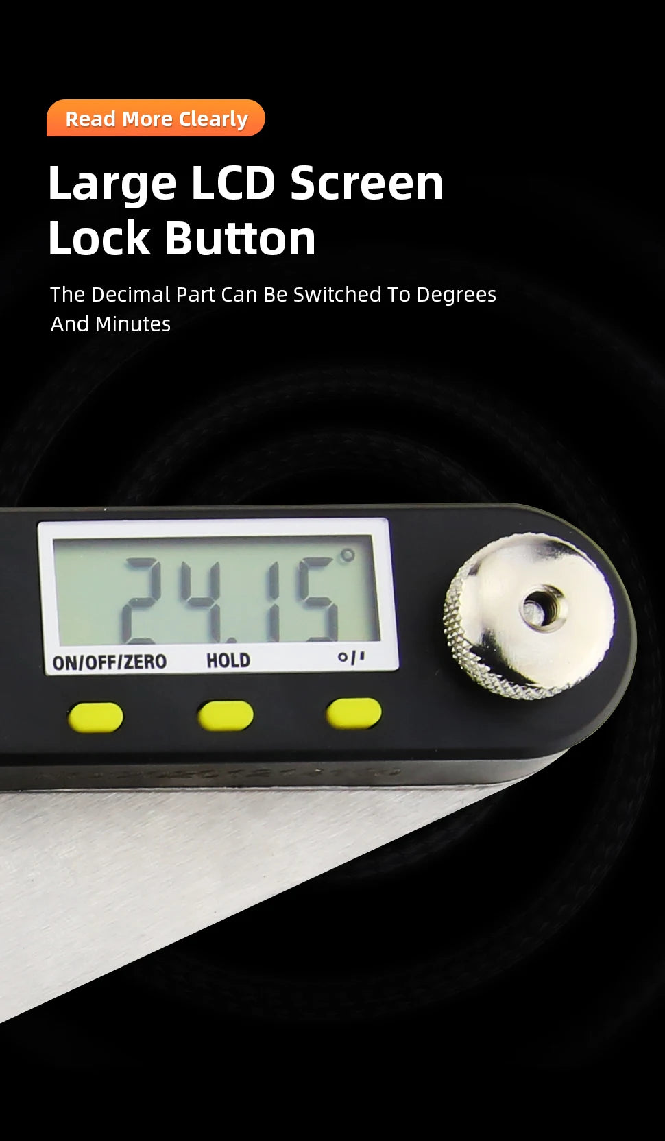 Protractor Digital Goniometer Electronic Digital Angle Gauge Angle Finder Metal Angle Ruler Digital Angel Meter Carpentry Tools