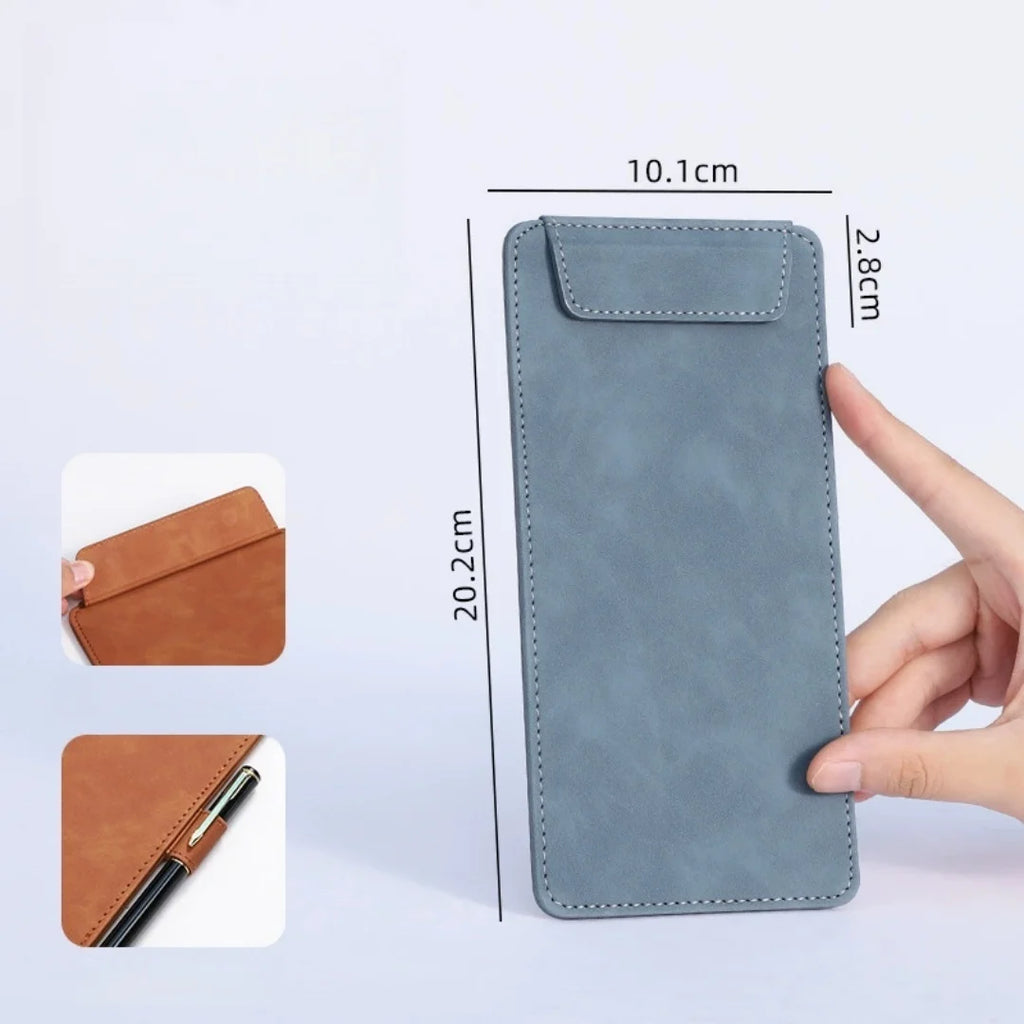 PU Leather Menu Wine Holder Invisible Magnetic Buckle Pen Insert A4 A6 File Folder Waterproof Clipboard Document Clip Restaurant