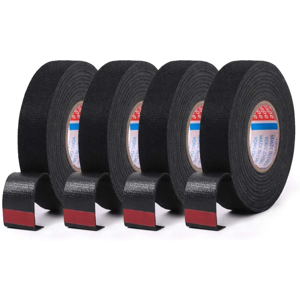 15/25M Width 9/15/19/25/32MM Wrapping Tape Cable Fixed Automotive Heat-resistant Wire Harness Tape Adhesive Cloth Fabric