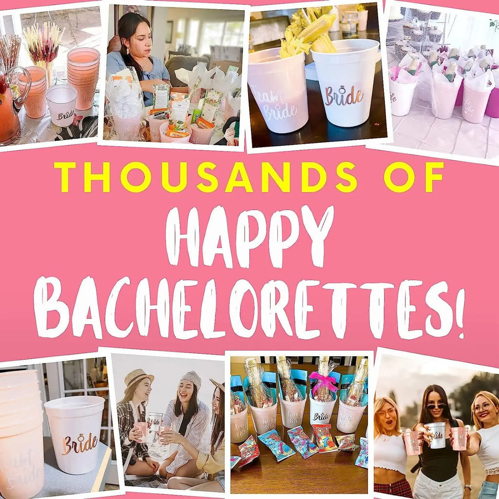 Multi set Bachelorette Party Team Bride Plastic Drinking Cups Bridal Shower Gift Bride to be Hen Party Supplies Wedding Decor
