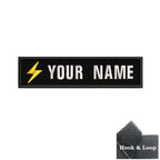 1PC 10cmX2.5cm Custom Name Patch Stripes Badge Iron On Or Hook Loop fire trophy radiation motorcycle blood drop love Pentagram
