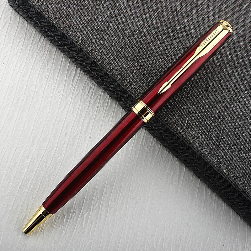 Luxury Metal Rollerball Pen 0.7mm Blue Ink Steel Gold Business Signature Pens for School Office Writing Supplies Stationery