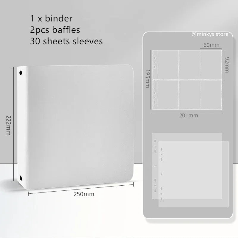 MINKYS Kawaii 5/6/9 Spaces 3 inch Kpop Photo Card Binder Large Capacity Idol Photocard Album Photocards Binder Collect Book