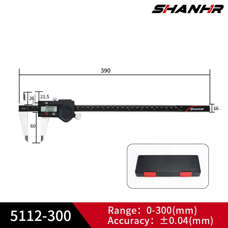 SHANHR Electronic Vernier Caliper 150mm Digital Vernier Calipers Micrometer Steel Vernier Caliper Messschieber Paquimetro 150 mm