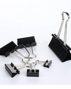 12Pcs/1BOX Binder Clip Clamps Long Tail Combination Folder Bookmark Paper Ticket Clips Effortless School Office Supplies