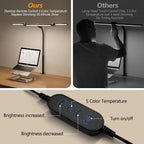 Single Double Triple Head LED Clip Desk Lamp Dimmable USB Eye-Caring Architect Table Lamp Computer Monitor Light for Office Home