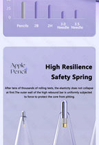 Replacement Pencil Tips for Apple Pencil 1/2/3th Apple Pencil Pro 4/6 Pcs 2B Soft Nibs for iPad Pro Pencil 1/2/3 Stylus Fine Nib