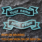 Custom Name Tags Embroidered Patches Personalized Text Badge with Iron on Backing