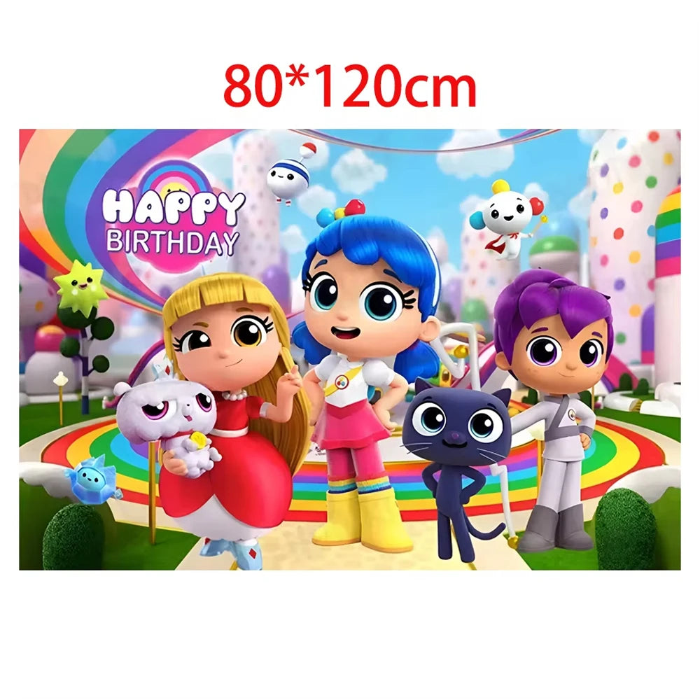 True Rainbow Kingdoms Birthday Party Decoration Disposable Tableware Balloons Paper Plate Napkins kids Baby Shower Supplies
