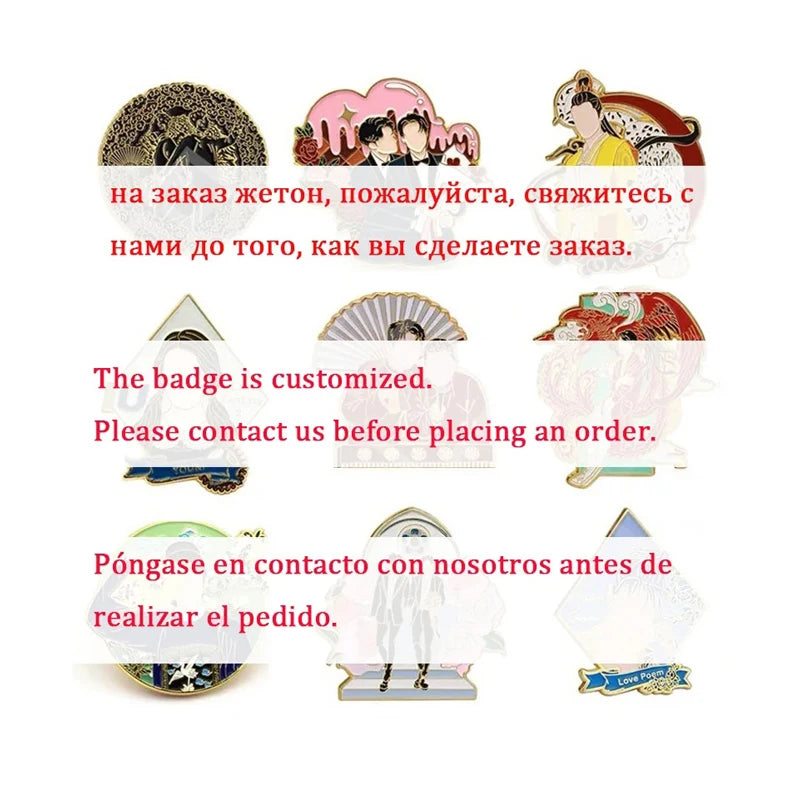 Badge Customized Brooch Clothes Pin Gift Souvenir Custom Key Ring Soft/Hard Enamel Metal Logo Magnetic Badge Coin DIY Lapel Pins