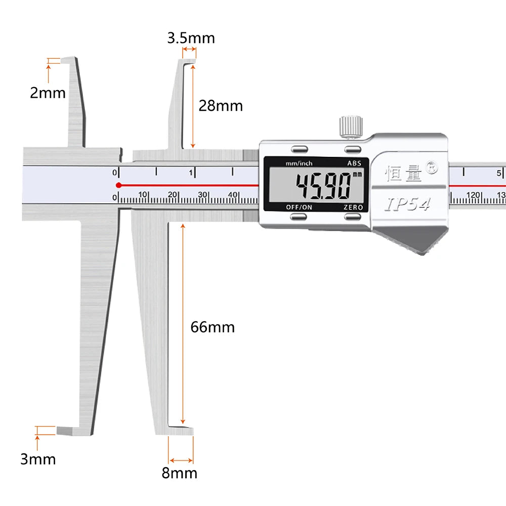 Double Inner Groove Vernier Digital Caliper 0.01mm Inner Groove Electronic Vernier Caliper Inner Hole Diameter Measurement Tool