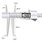 Double Inner Groove Vernier Digital Caliper 0.01mm Inner Groove Electronic Vernier Caliper Inner Hole Diameter Measurement Tool