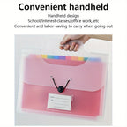 Accordion File Organizer Extended folder, 13 pockets, A4 letter size paper file receipt folder for classroom, office and travel
