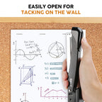 EAGLE Metal Stapler With 1000 Staple,Max 25 Sheets for Permanent/Temporary Stapling,9cm Deep Throat,Office Desk Stapler