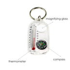 Multifunction Mini Keychain Camping Compass Thermometer Outdoor Climbing Temperature Tester Survival Guiding Compass Tool