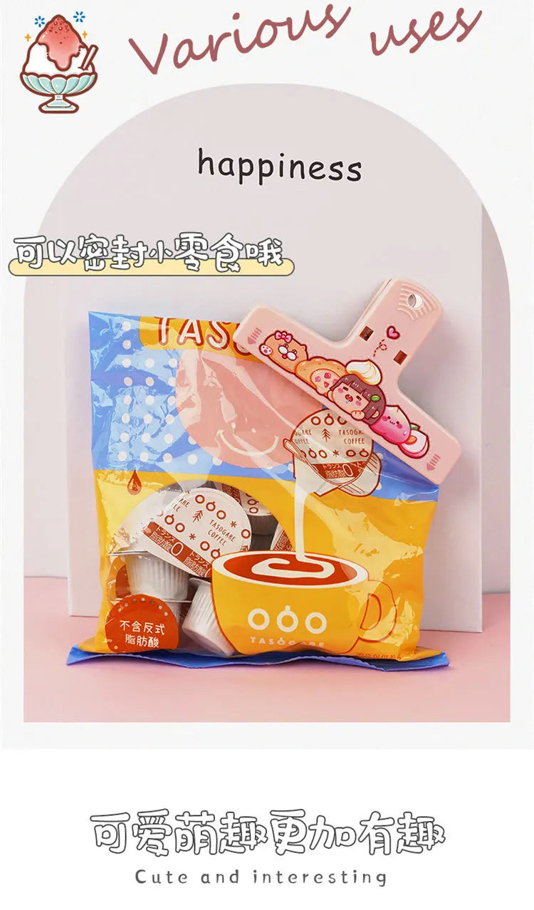 Cute Cartoon ABS Paper Clipper Bookmark Binder Multicolor Office Accessories Document Clip School Supplies Kawaii Stationery