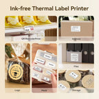 Niimbot 200dpiB21 300dpi B21PRO Label Maker Tag Price Portable Thermal Label Printer with White Photo Labels for Bakery/Business