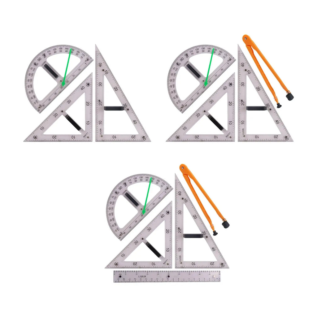 Large Geometry Math Ruler Set Set Math Teaching Aid for Blackboard Drafting