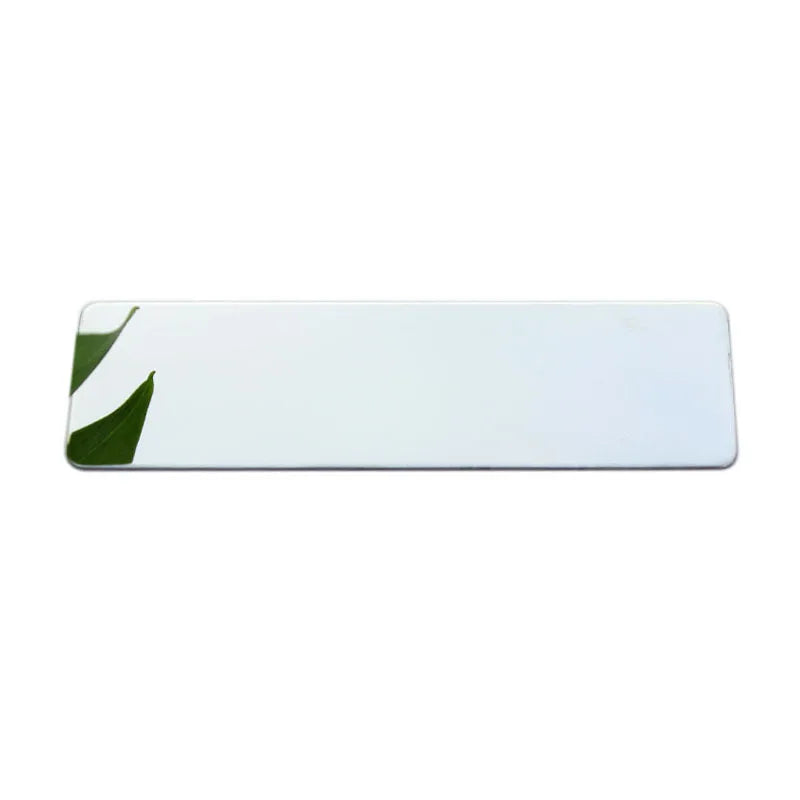 10pcs Laser Engraving Name Badge Holder Round Corner Gold Color Stainless Steel Badge Blank Material 70x20mm