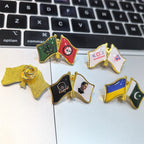 Shirley Custom 3.2X2.15cm customize logo /picture/photo /name metal flag lapel pins badge metal patriotic friendship souvenir