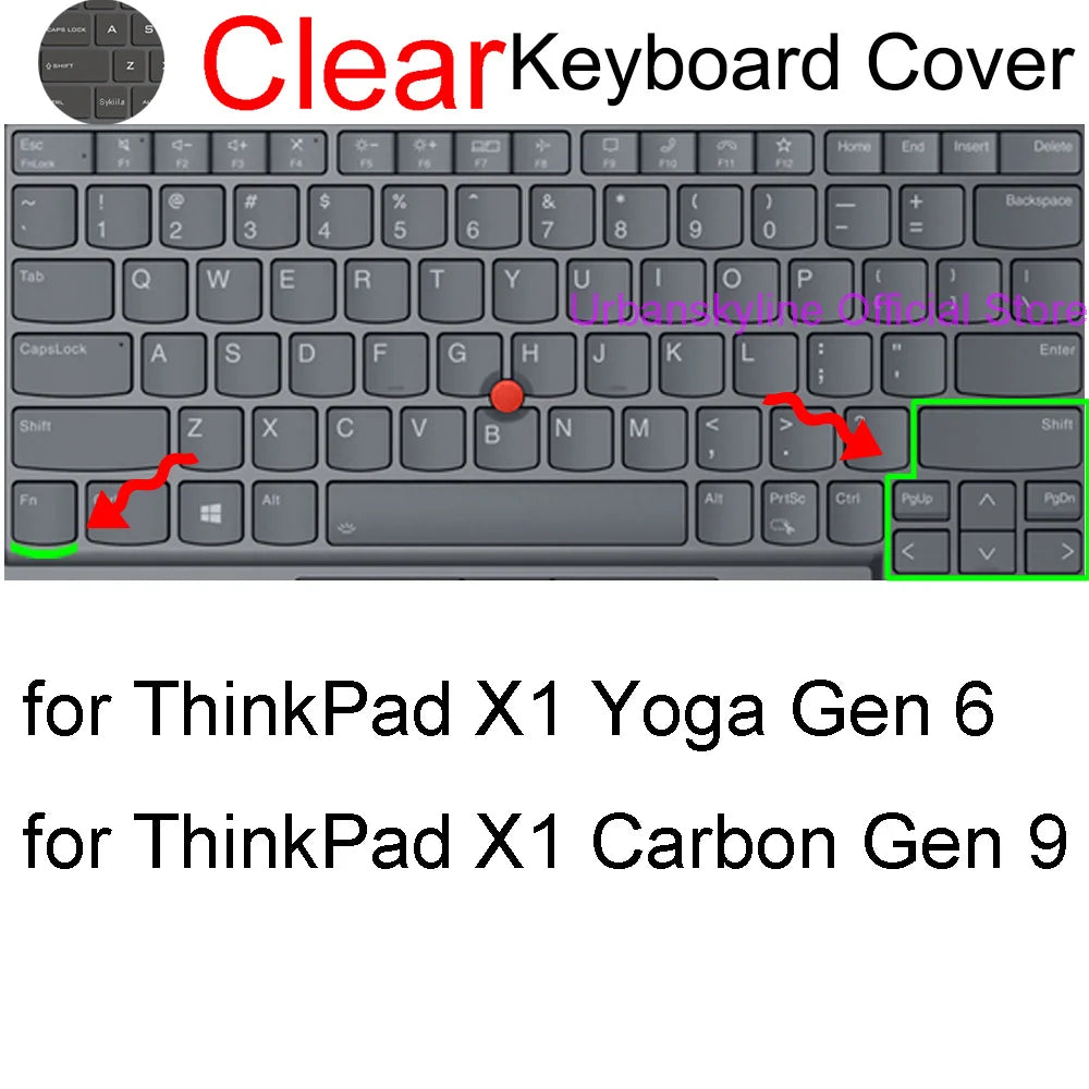 Keyboard Cover for Lenovo ThinkPad 14 X1 Carbon X1 Gen 13 12 11 10 P1 E14 L14 P14s T14 T14s P1 Silicone Protector Skin Case 2025