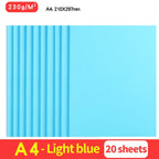 20Sheets 230G A4 Color Cardstock Paper Business Card Cardboard DIY Gifts Card Scrapbook Materials Drawing Card Art Supplies