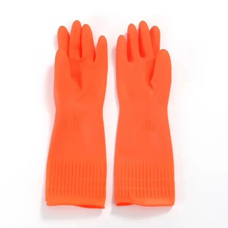 New Kitchen Cleaning Latex Dish Washing Gloves Rubber Thickened and Lengthened Household Laundry Gloves