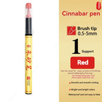 1-5pcs Writing Blessing Pen Specialist Cinnabar Brush Study Utensils Calligraphy Practice Special Learning Tools Xuan Paper Pen
