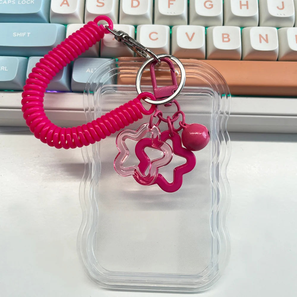 Kpop Photocard Holder Photo Display Holder With Star Keychain Idol Picture Protector Sleeves Credit ID Cards Protective Case