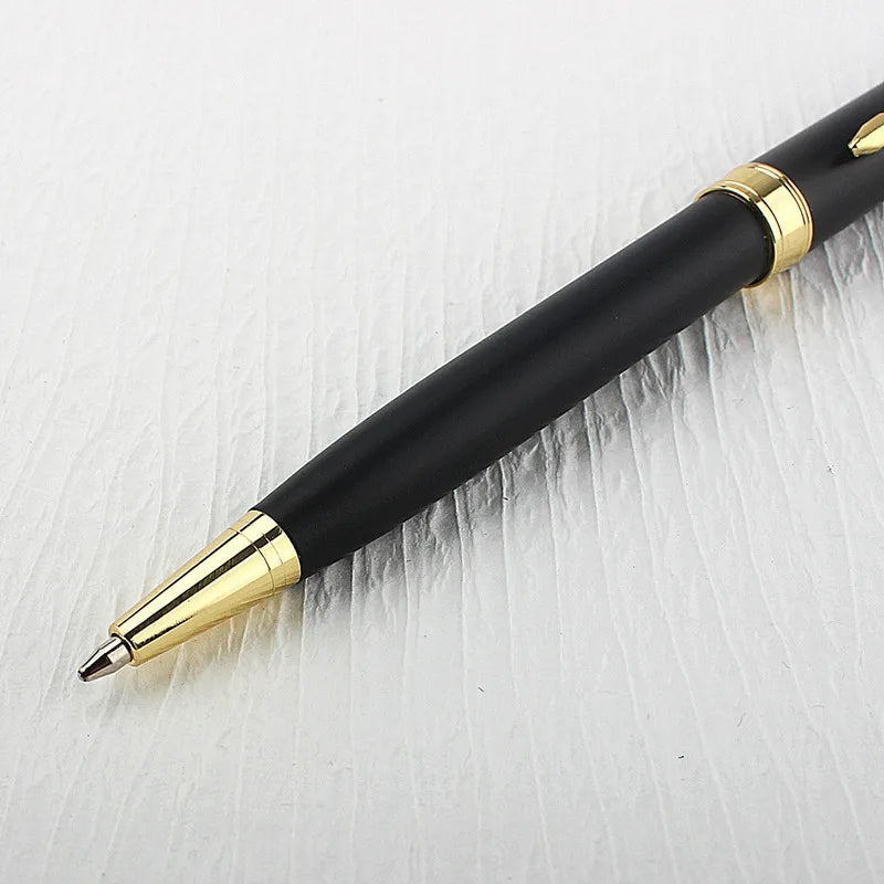 Luxury Metal Rollerball Pen 0.7mm Blue Ink Steel Gold Business Signature Pens for School Office Writing Supplies Stationery