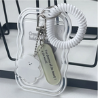 Creative Kpop Photocard Holder Transparent Keychain Photo Sleeve Bus Student Card Case Protector