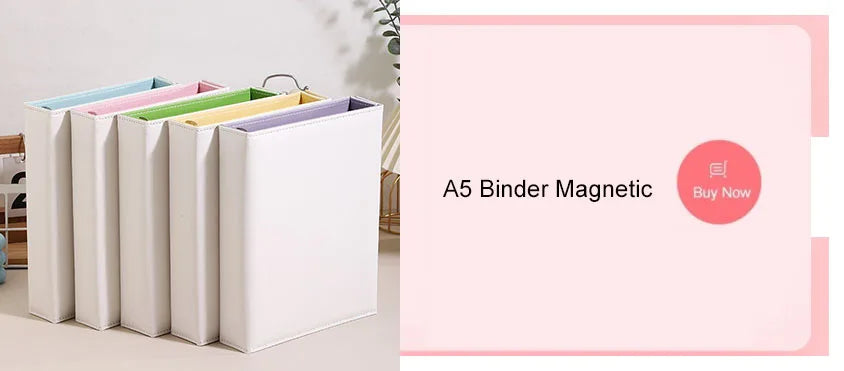 A5 Binder Photocards Magnetic D 3/7 Ring Kpop Photo Album Photocard Holder Collection Book Macaron Binder 1 2 4 Pocket Sleeves