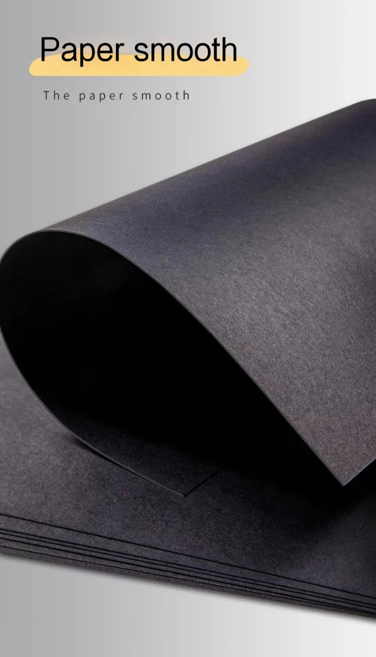 A4/A5 Black Cardboard Sheets Paper Art Painting Supplies Double-Sided for Graffiti Drawing Diy Handmade Cardstock 180/230/300g
