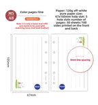M5 20 Sheet Triple Fold Colorful Loose Leaf Notebook Refill Spiral Binder Inner Page Weekly Monthly To Do Line Grid Inside Paper