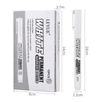 New 1/2/3PCS Waterproof Metal Marker Permanent White Paint Pen Washing Art Painting Graffiti Pens Fabric Wood Leather Marker1MM